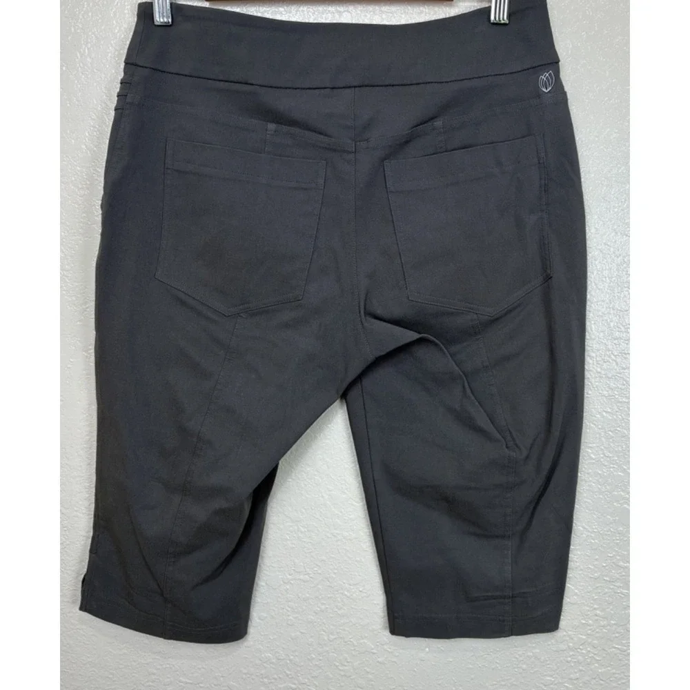 GG Blue Women Golf Pull-On Short Capri Gray Stretch Casual‎ Walking Athletic 10